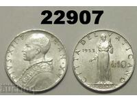 Vatican 10 lira 1953 Vatican