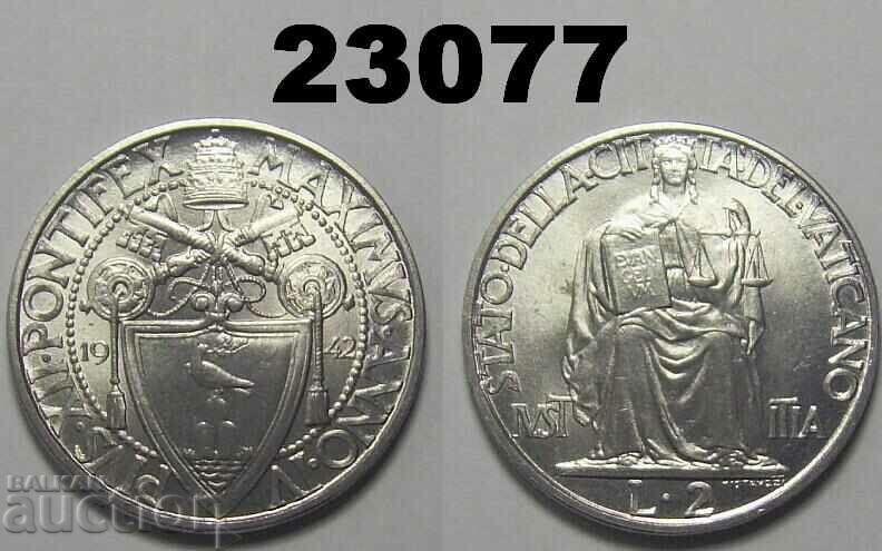 Vatican 2 lire 1942 Vatican