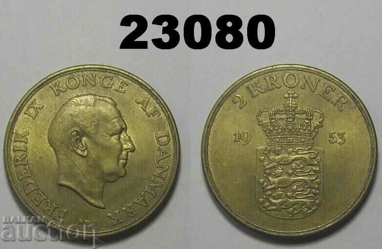 Moneda Danemarca 2 coroane 1953
