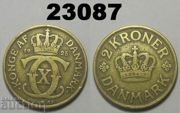 Дания 2 крони 1925 монета