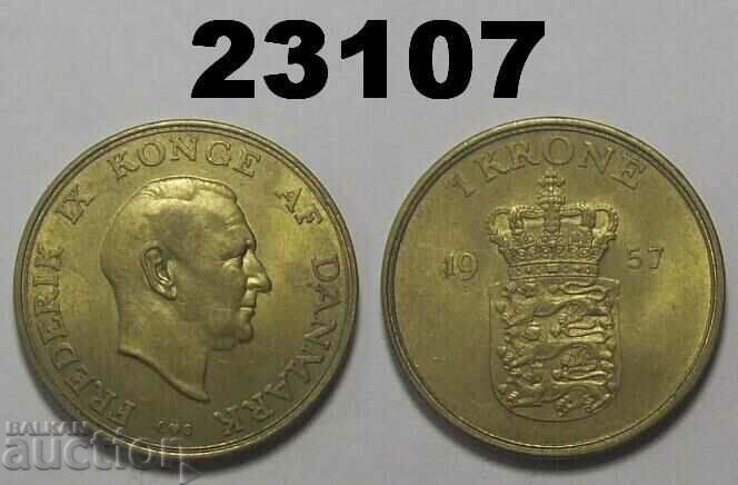 Дания 1 крона 1957 монета