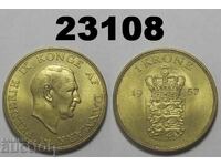Denmark 1 kroner 1957 coin