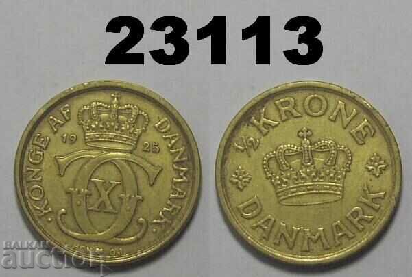 Moneda Danemarca 1/2 coroana 1925