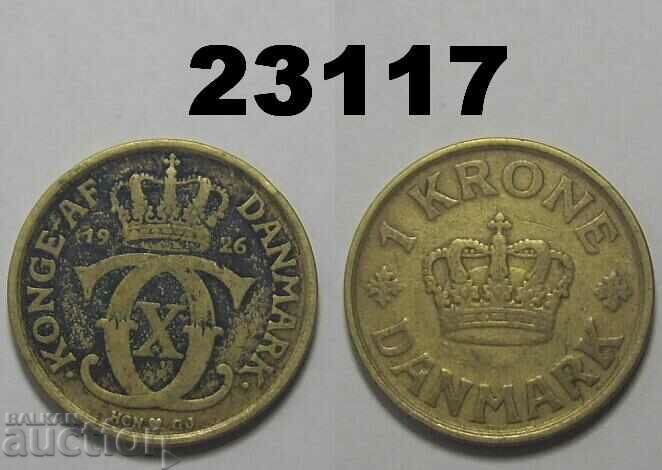 Danemarca 1 coroană 1926 monedă