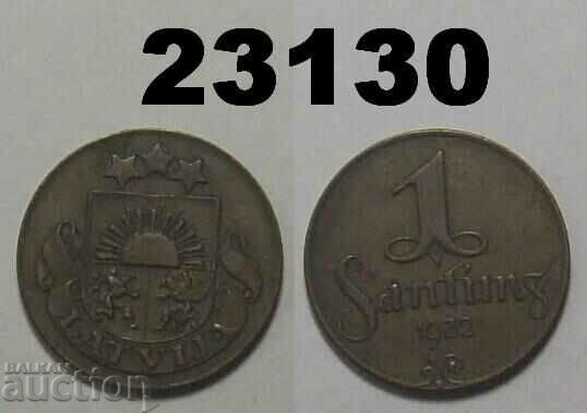 Латвия 1 сантим 1932 отлична
