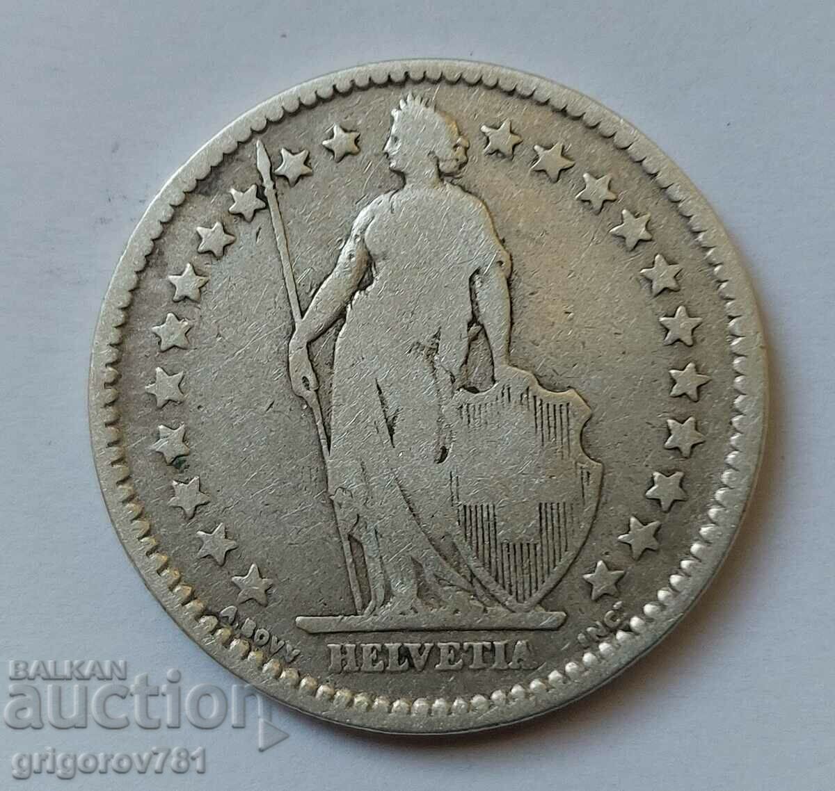 2 franci argint Elveția 1879 B - monedă de argint cu preț € 20.45 | 40.00 BGN