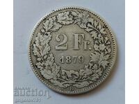 2 francs silver Switzerland 1879 B - silver coin