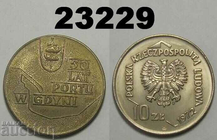 Полша 10 злоти 1972 Гдиня