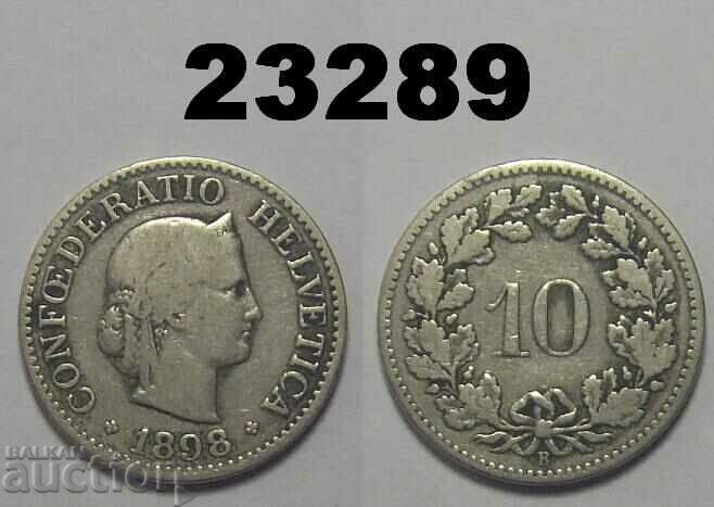 Швейцария 10 рапен 1898