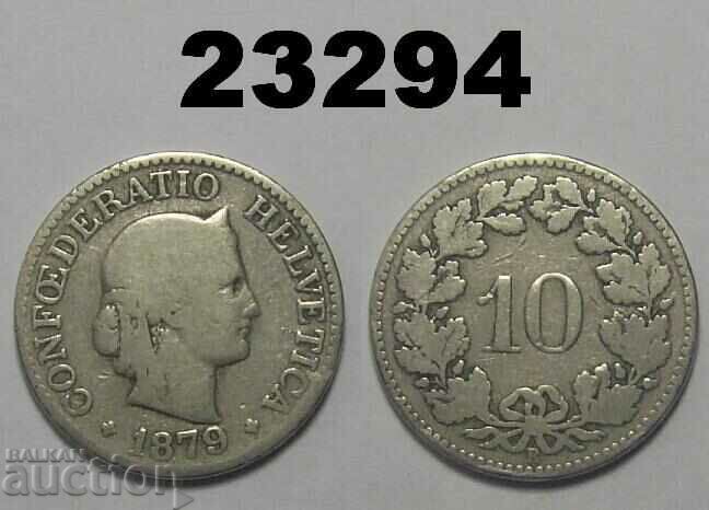 Швейцария 10 рапен 1879