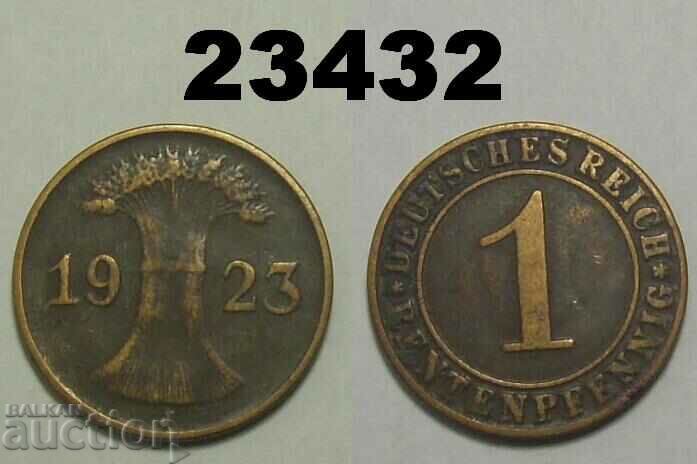 Germany 1 Rentenpfennig 1923 J Rare