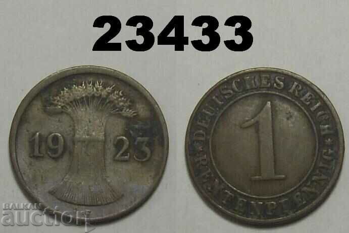 Γερμανία 1 Rentenpfennig 1923 F Rare