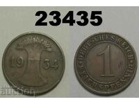 Germany 1 Reichpfennig 1934 IS VF