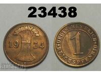 Germany 1 Reichpfennig 1934 E