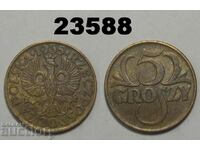 Polonia 5 groszy 1935 Excelent