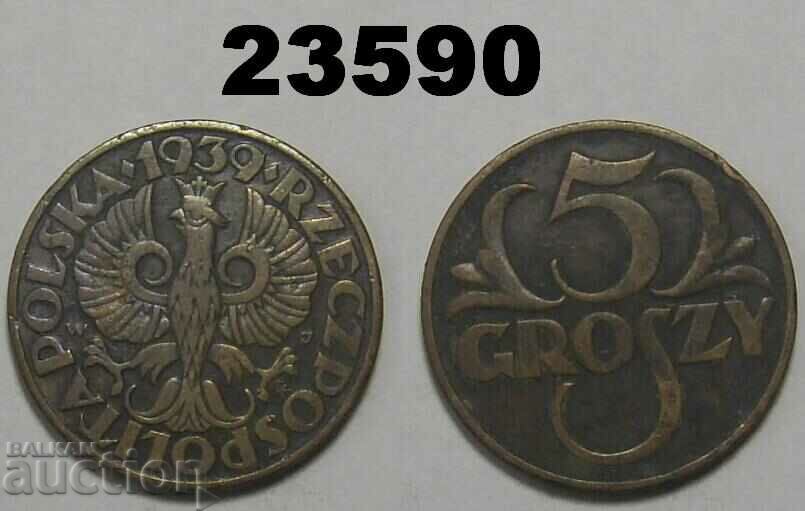 Πολωνία 5 groszy 1939