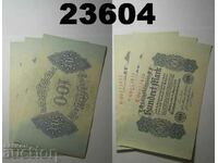 Germany 3 x 100 Stamps 1922 UNC Consecutive
