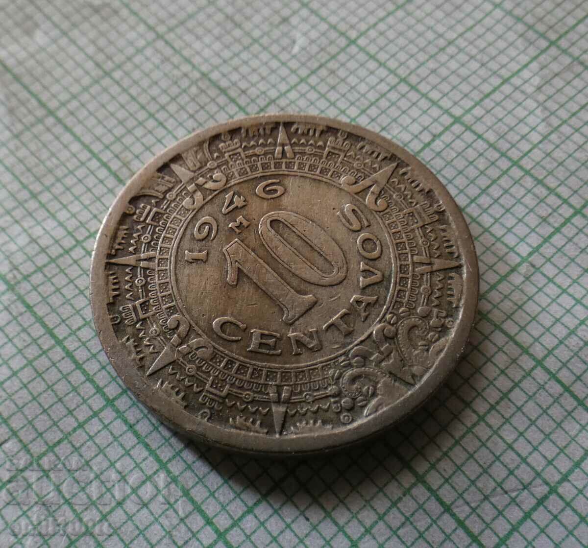 10 центавос 1946 година Мексико с цена 2.00 лв. | € 1.02 10 центавос 1946 година Мексико с цена 2.00 лв. | € 1.02