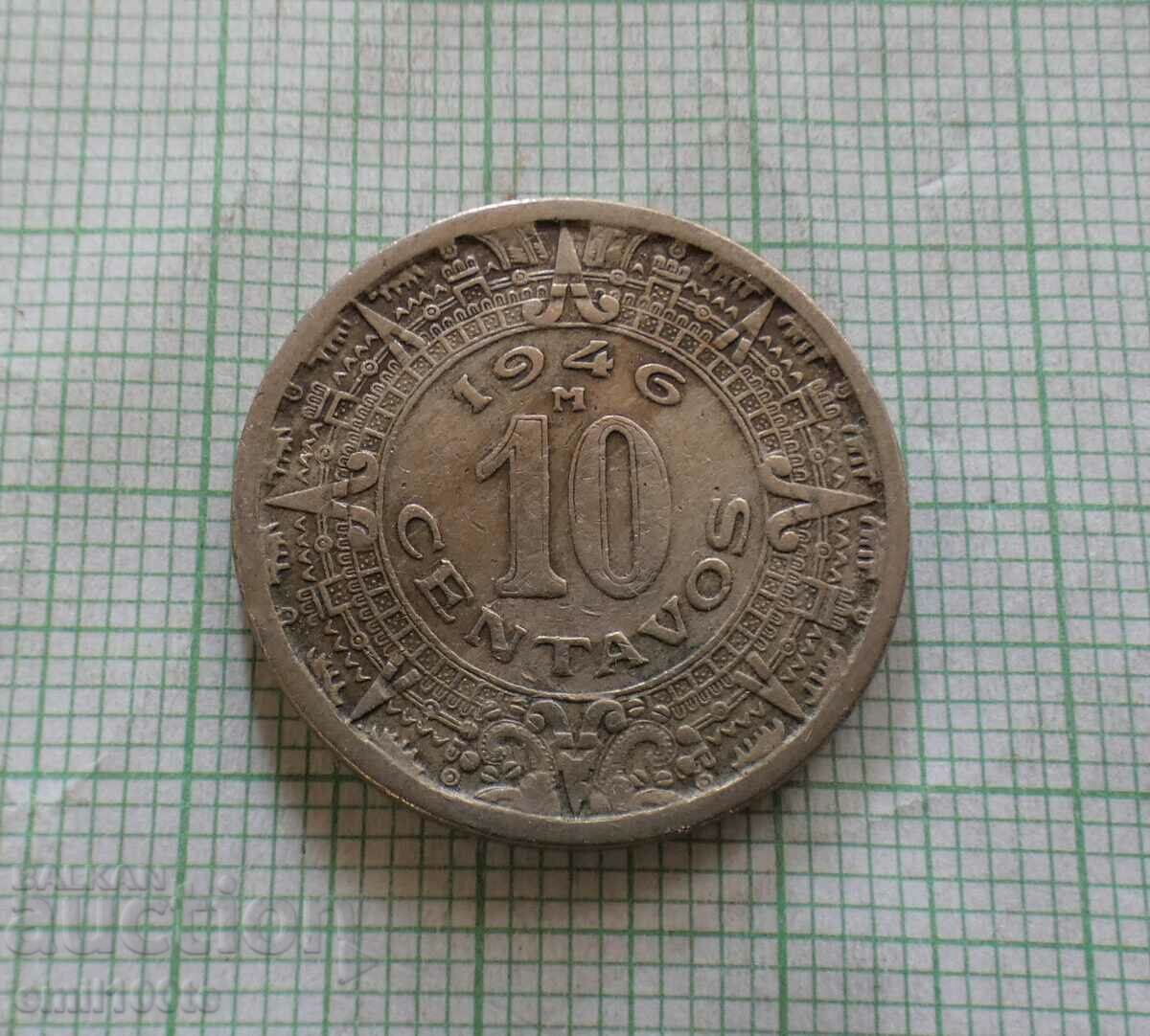 10 центавос 1946 година Мексико