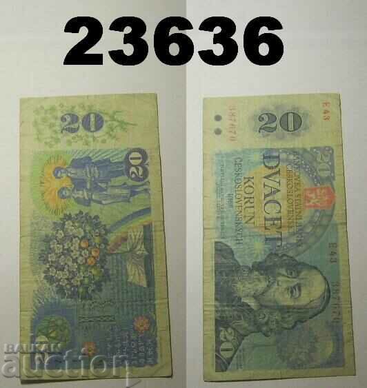 Czechoslovakia 20 kroner 1988