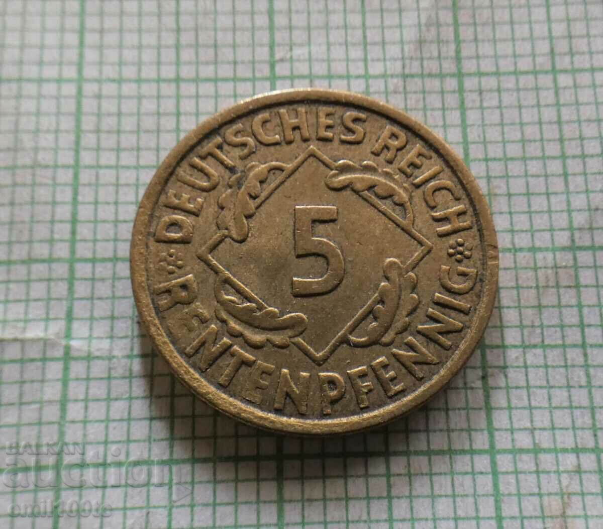 5 пфенига 1924 А  Германия