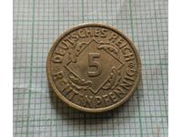 5 pfennig 1924 A Germany