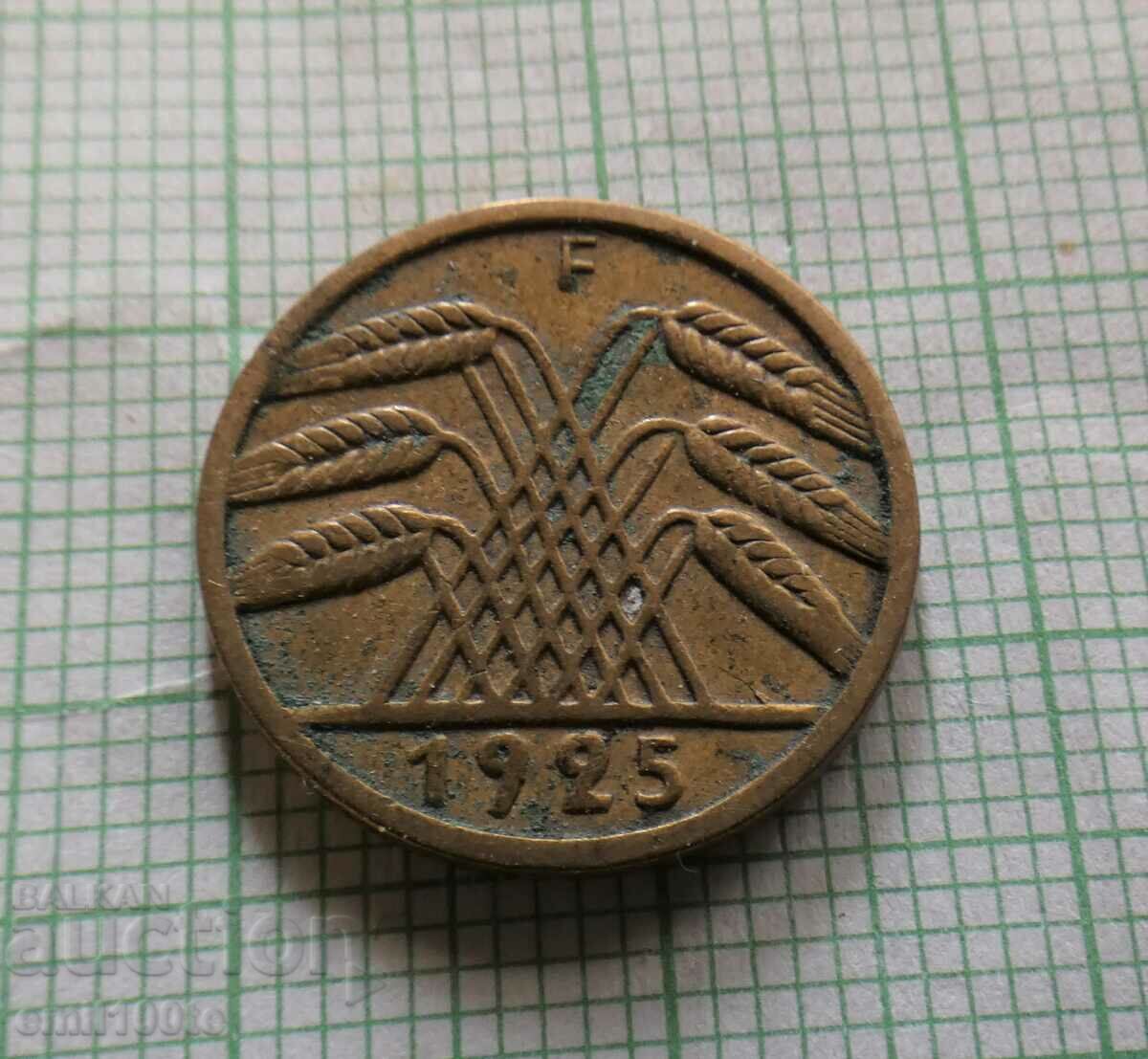 Livrarea 5 Pfennig 1925 F Germania Livrarea 5 Pfennig 1925 F Germania