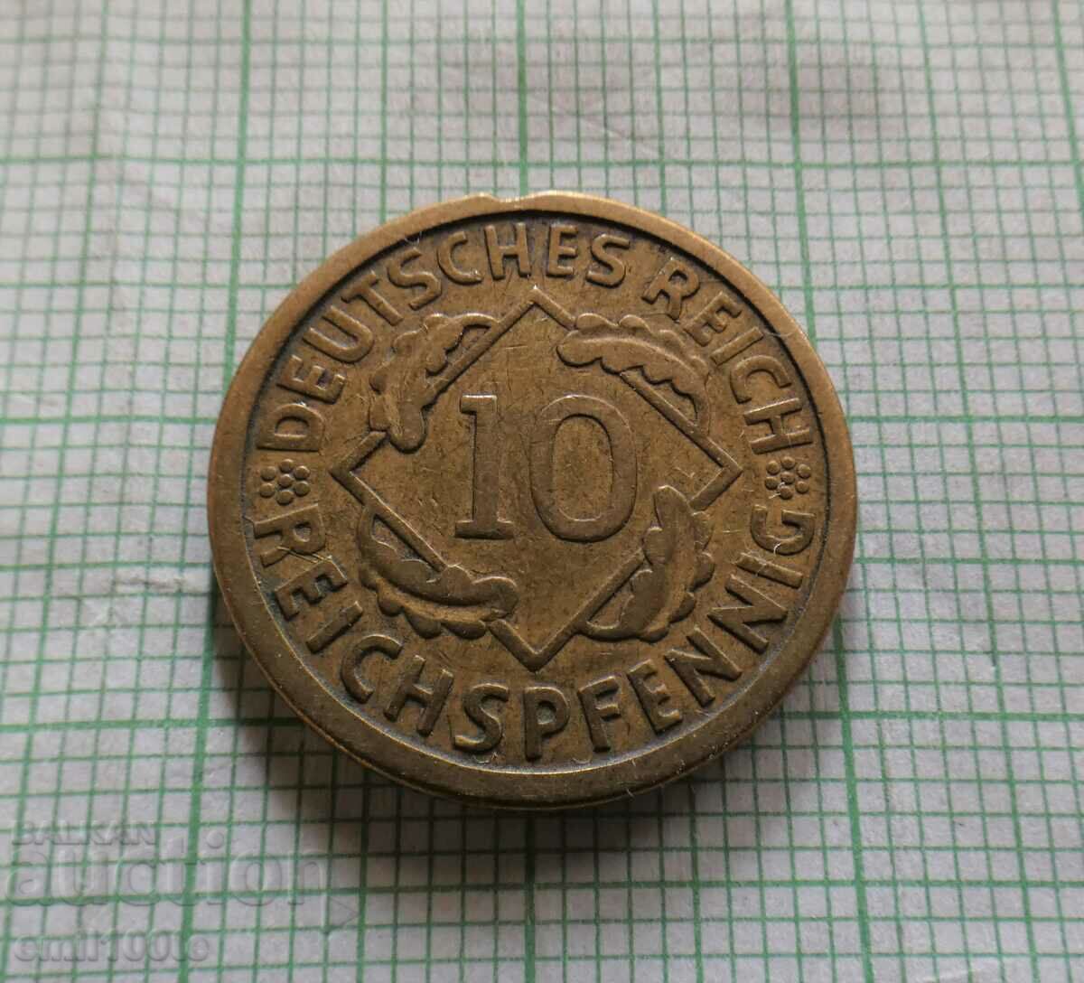 10 пфенига 1924 E  Германия