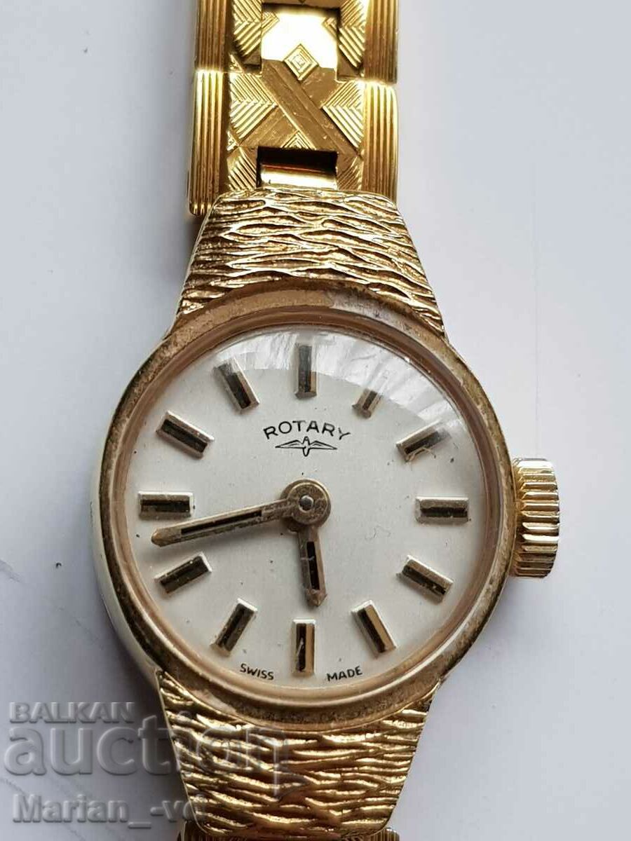 Позлатен дамски механичен часовник Rotary