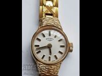 Gold Plated Women's Rotary Mechanical Watch