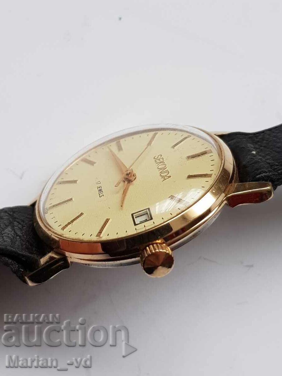 Sekonda 17 Jewels Gold Plated Men's Mechanical Watch - 7 Sekonda 17 Jewels Gold Plated Men's Mechanical Watch - 7