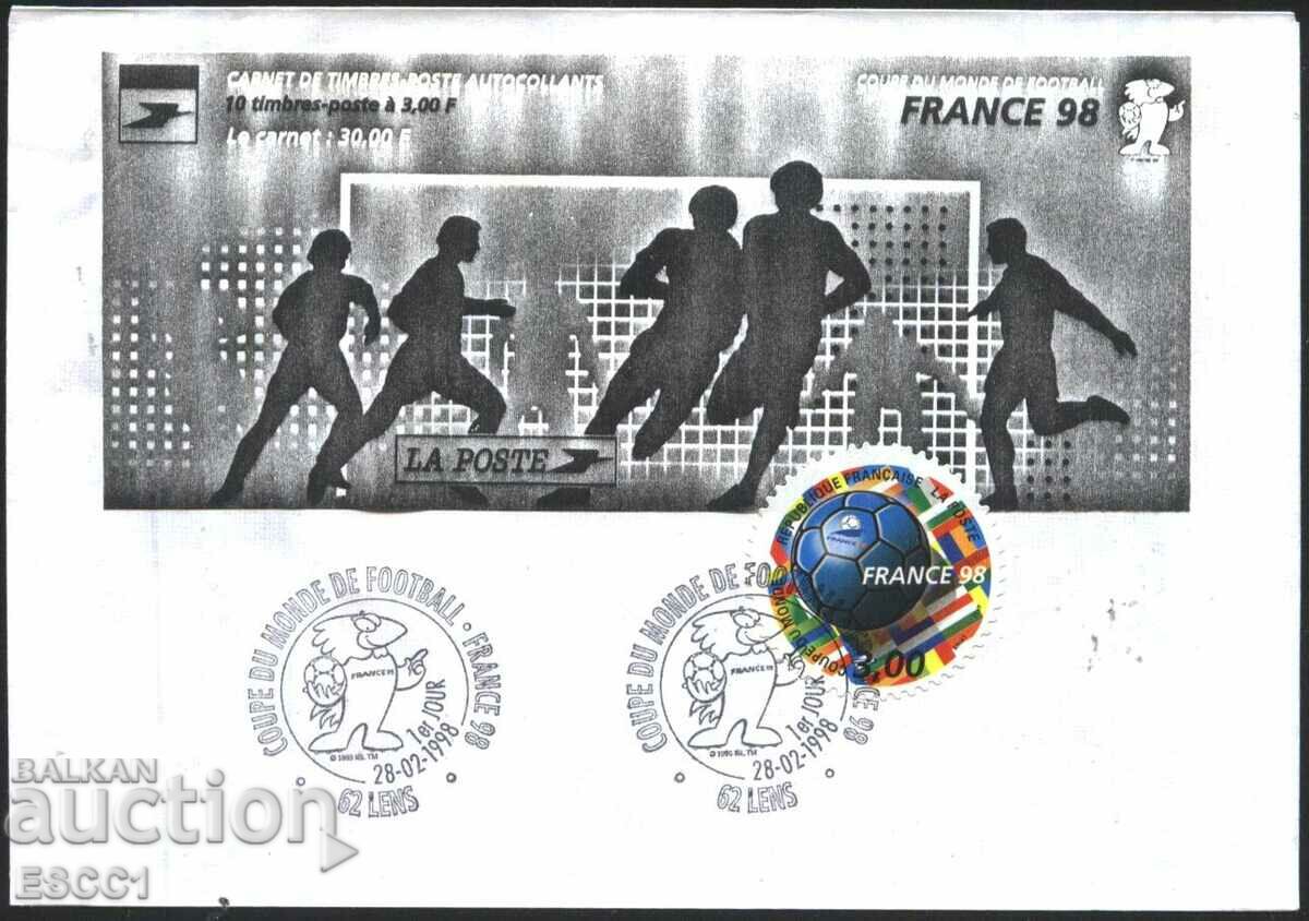 Envelope with brand and special stamp Sports WC Football 1998 France