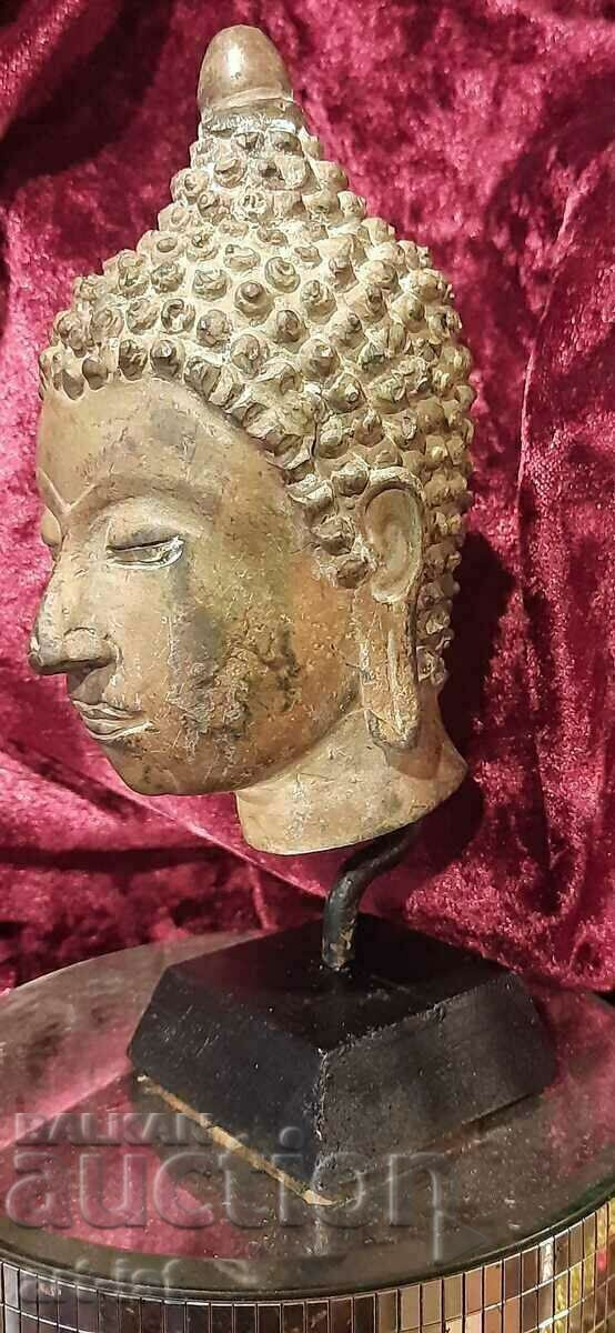 Licitație Sculptură din bronz cu capul lui Buddha
