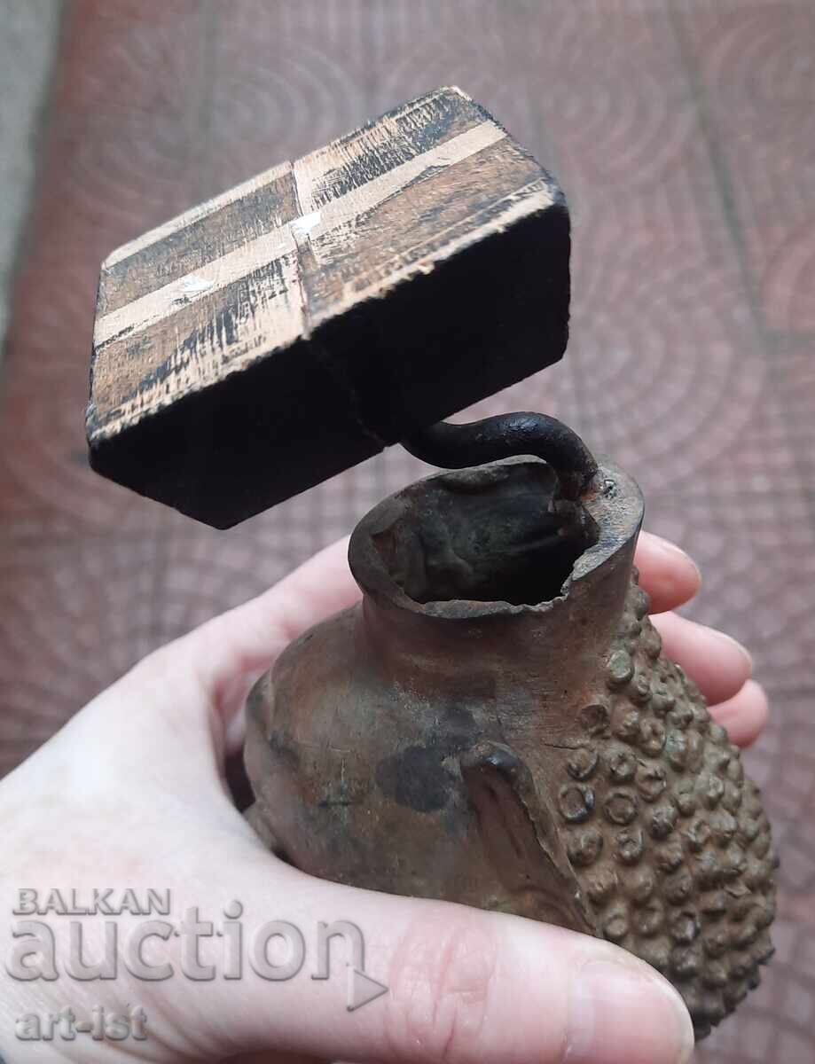 Sculptură din bronz cu capul lui Buddha - 7