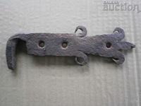 Old latch lock hook shackle wrought iron mandrel hinge