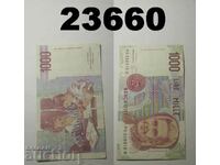 Италия 1000 лири 1990