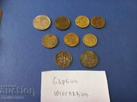 Πολλά νομίσματα Σερβία Γιουγκοσλαβία