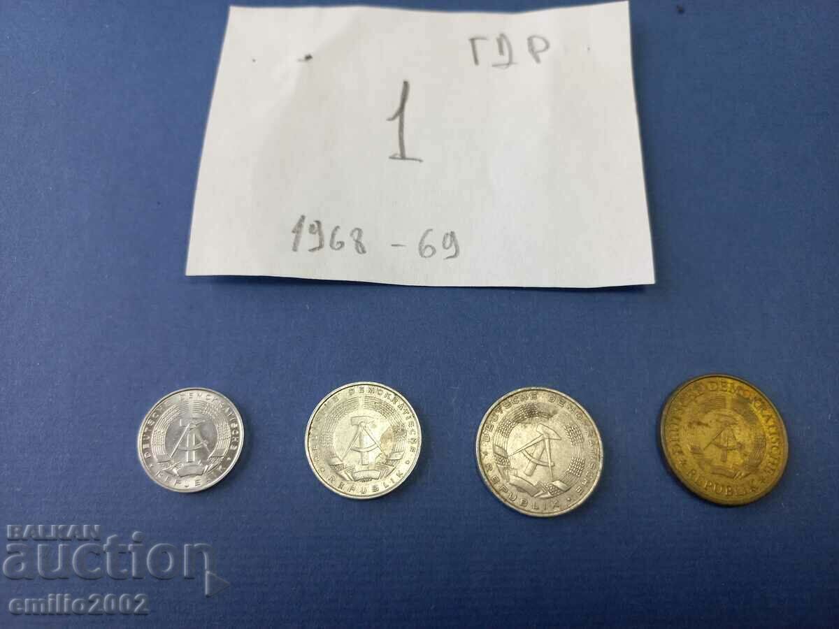 Lot of GDR DDR 1 coins with price 2.50 BGN | € 1.28