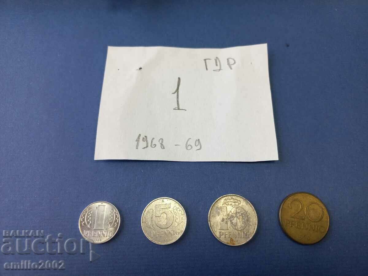 Lot of GDR DDR 1 coins
