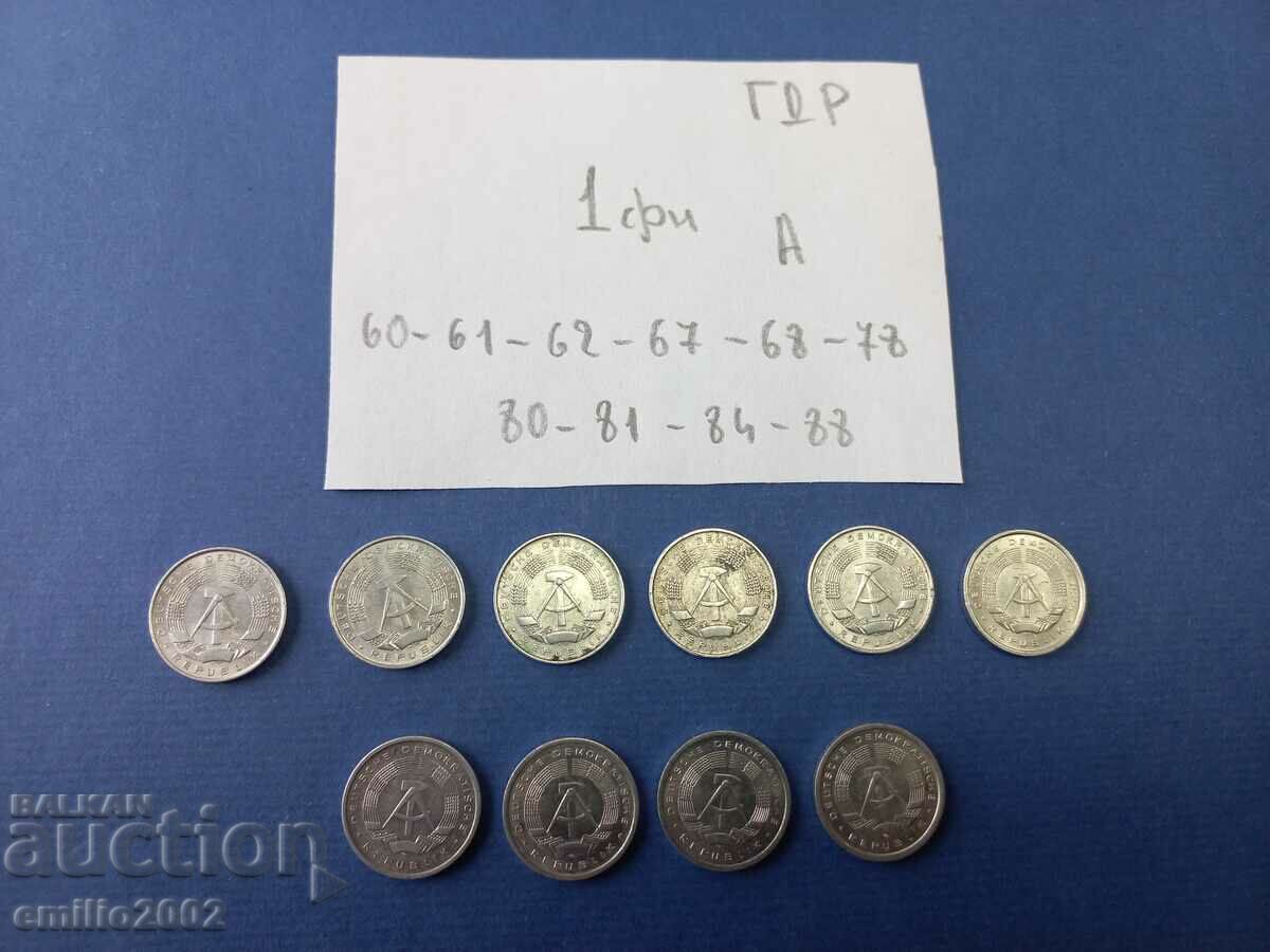 Lot of GDR DDR coins with price 2.50 BGN | € 1.28 Lot of GDR DDR coins with price 2.50 BGN | € 1.28