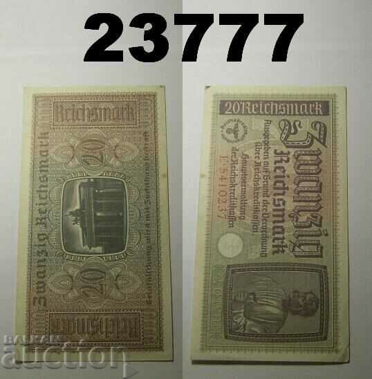 Германия 20 марки 1939 XF