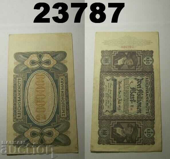 Germany 2 Million Marks 1923 VF