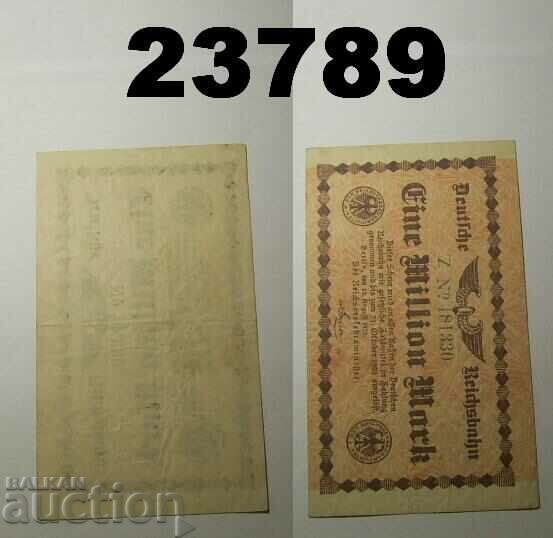 Germany 1 Million Marks 1923 VF+