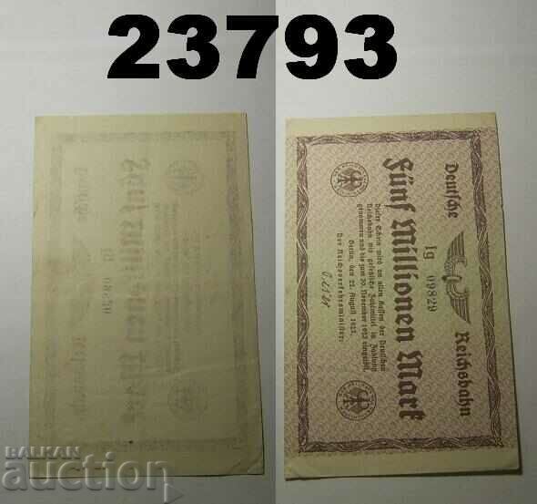 Germany 5 Million Marks 1923 XF+