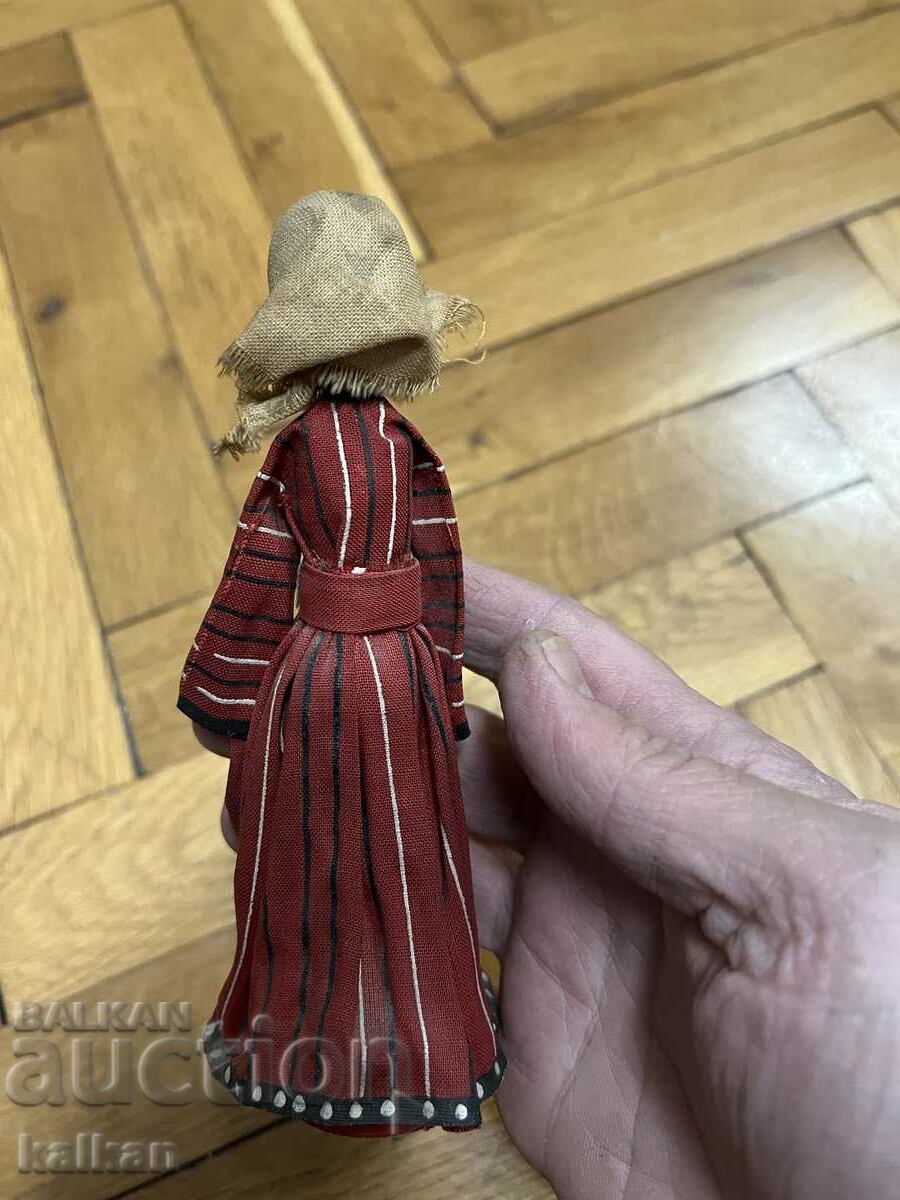 Auction  Old souvenir wooden Bulgarian doll