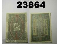 Германия 10 марки 1920 AU/UNC