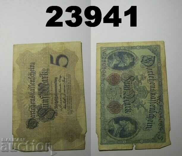 Германия 5 марки 1914 банкнота