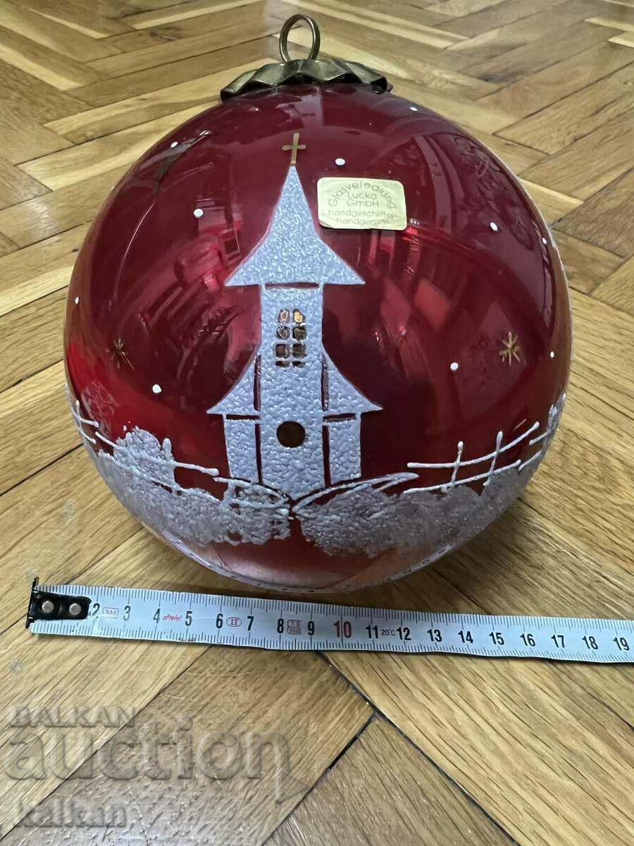 Δημοπρασία Μεγάλη χριστουγεννιάτικη μπάλα ζωγραφισμένη στο χέρι