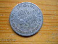 100 de rupii 1978 - Indonezia