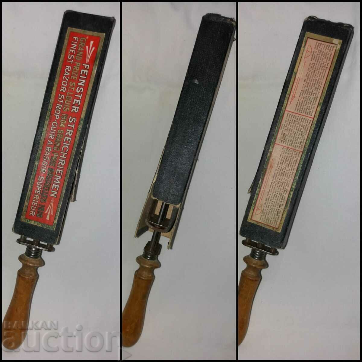 Delivery of Old brand leather massat razor sharpening kit Delivery of Old brand leather massat razor sharpening kit